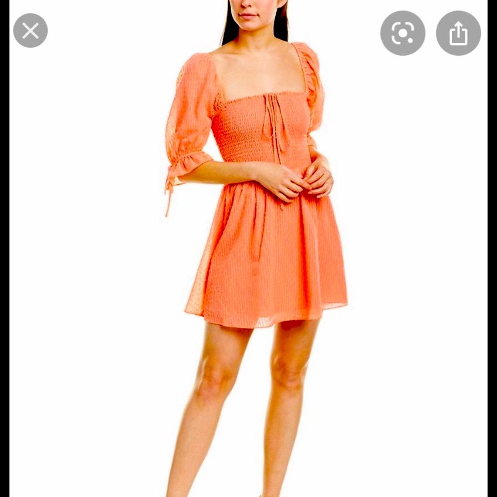 Tularosa Jennings orange smocked top dress Medium